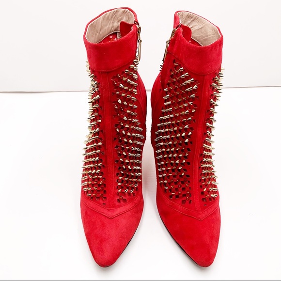 {ZARA} Suede Studded Ankle Boots - Picture 14 of 16